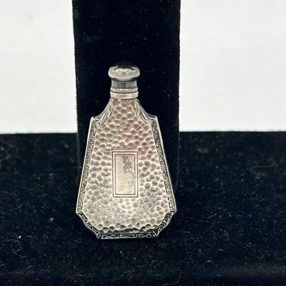 Perfume Bottle Sterling Silver Webster Co Art Deco style With Dabbler - Picture 1 of 4